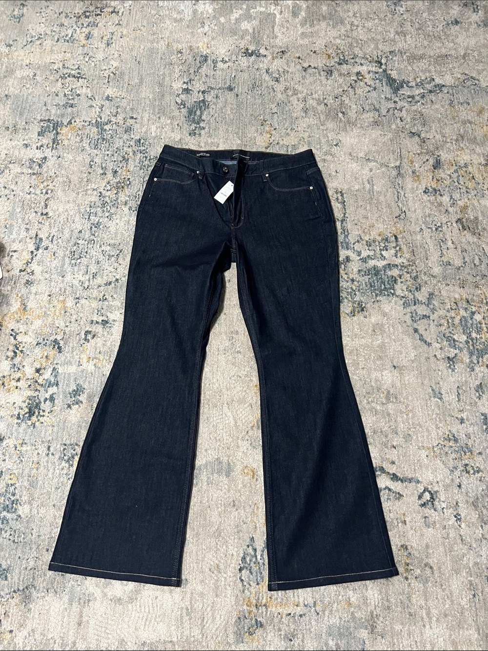 NWT SZ 14 WHBM High Rise Skinny Flare Sculpt